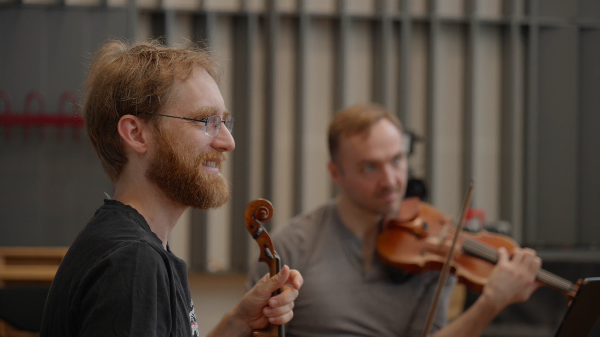 Rehearsal of Concerto Grosso by Allan Gravgaard Madsen with JACK Quartet
